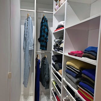Byg selv walk-in closet: Rummet indrettes Byg selv walk-in closet: Rummet indrettes